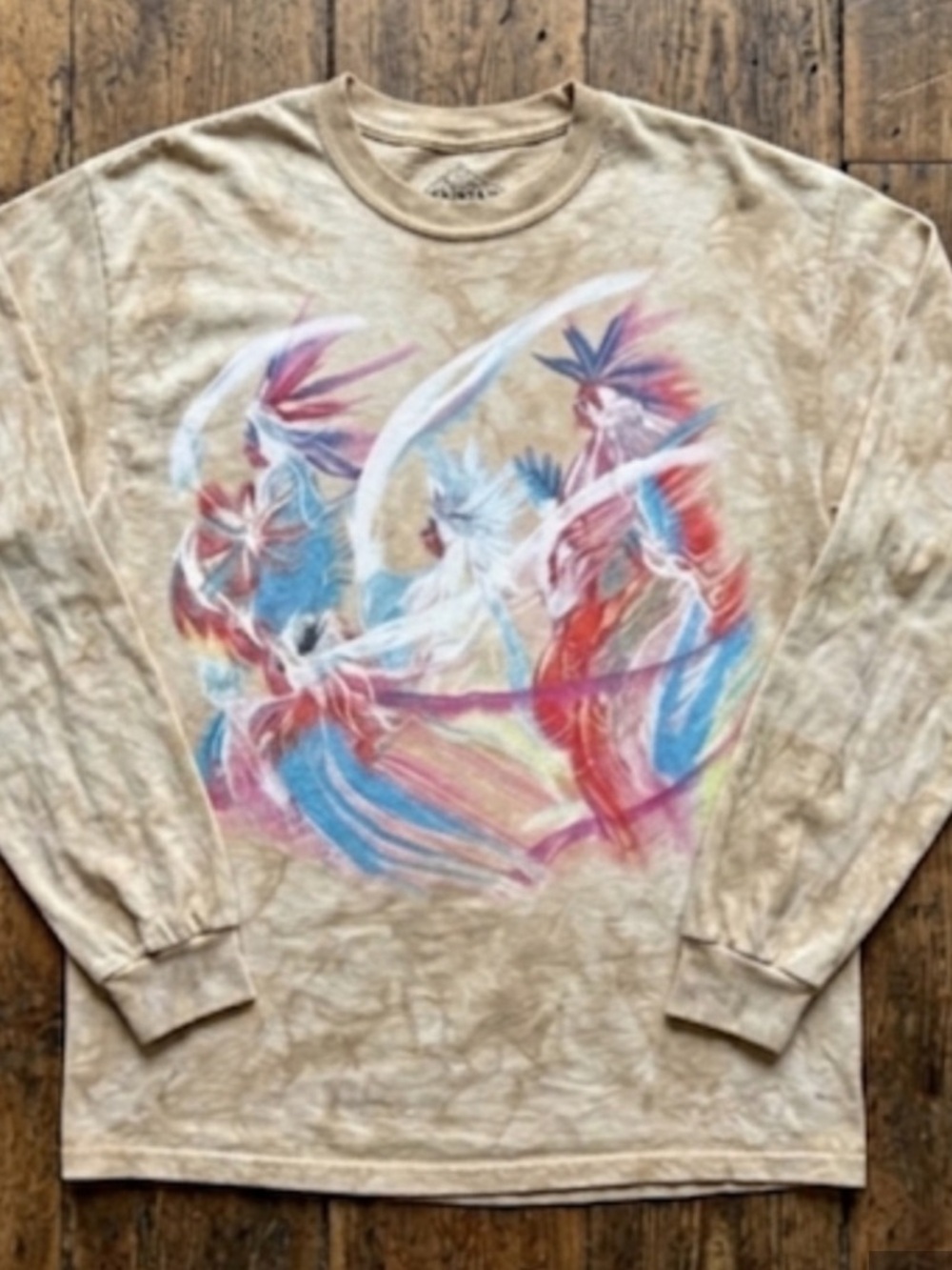 The Mountain Native Tribe Long Sleeve Beige T-Shirt